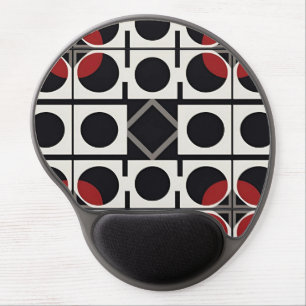 Modern Geometric Abstract With Circles Gel Mouse Pad