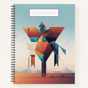 Modern geometric architecture Unique art Notebook