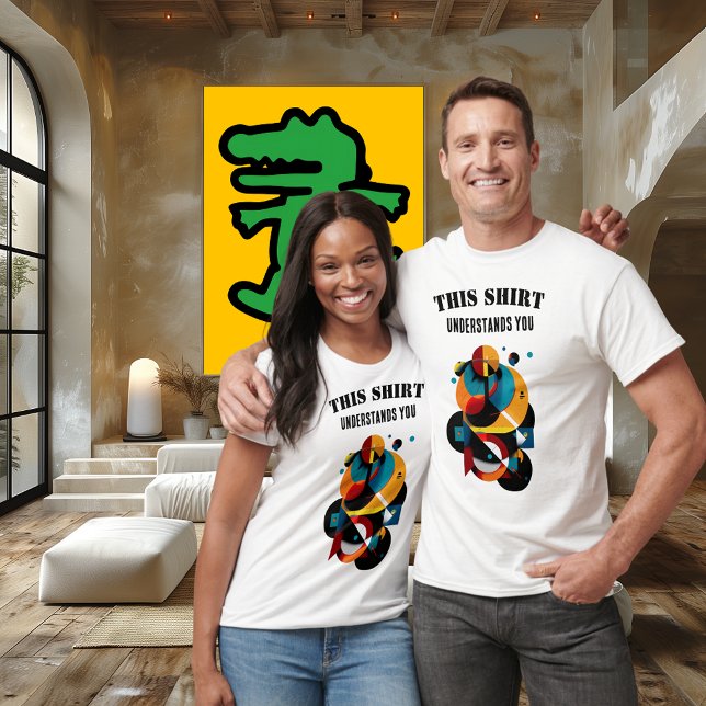 Modern Geometric Art – Abstract Intelligent Humor T-Shirt (Creator Uploaded)