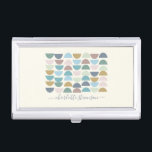 Modern Geometric Art in Earthy Pastel Personalized Business Card Case<br><div class="desc">Modern Geometric Art in Earthy Pastel Personalized Business Card Case</div>