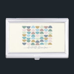 Modern Geometric Art in Earthy Pastel Personalized Business Card Case<br><div class="desc">Modern Geometric Art in Earthy Pastel Personalized Business Card Case</div>