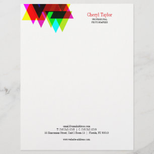 Modern Geometric Artistic Logo Professional Letterhead