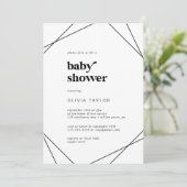 Modern Geometric Baby Shower Invitation (Standing Front)