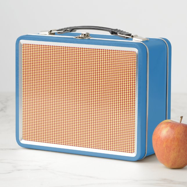 Modern Geometric Back to School Pattern Metal Lunch Box (In Situ)