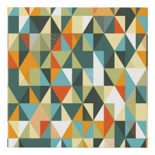 Modern Geometric background. Abstract flat pattern Faux Canvas Print
