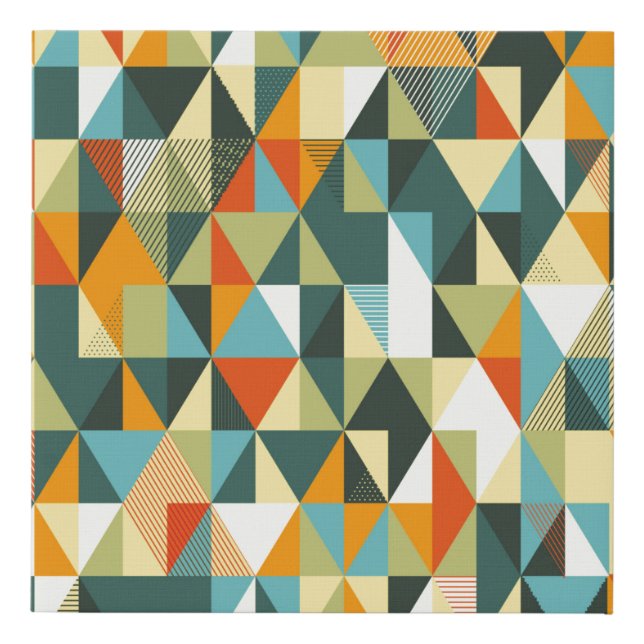 Modern Geometric background. Abstract flat pattern Faux Canvas Print (Front)
