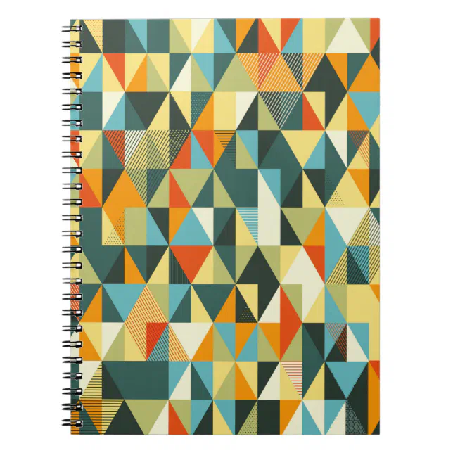 Modern Geometric background. Abstract flat pattern Notebook | Zazzle