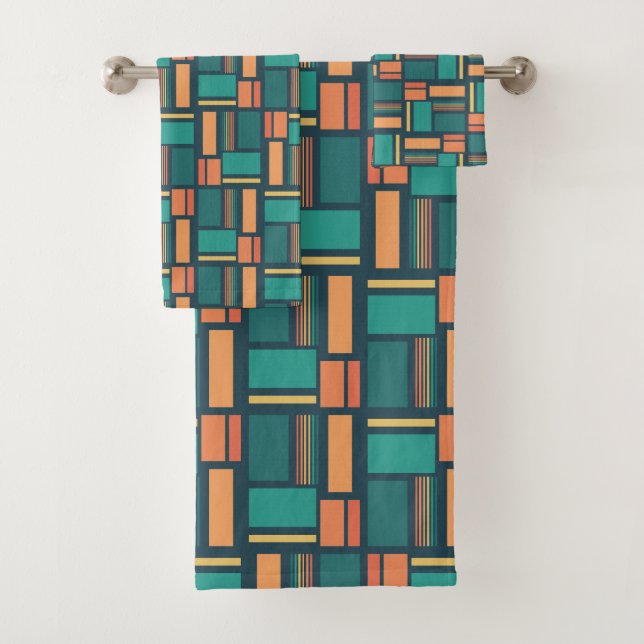 Modern Geometric Bath Towel Set (Insitu)
