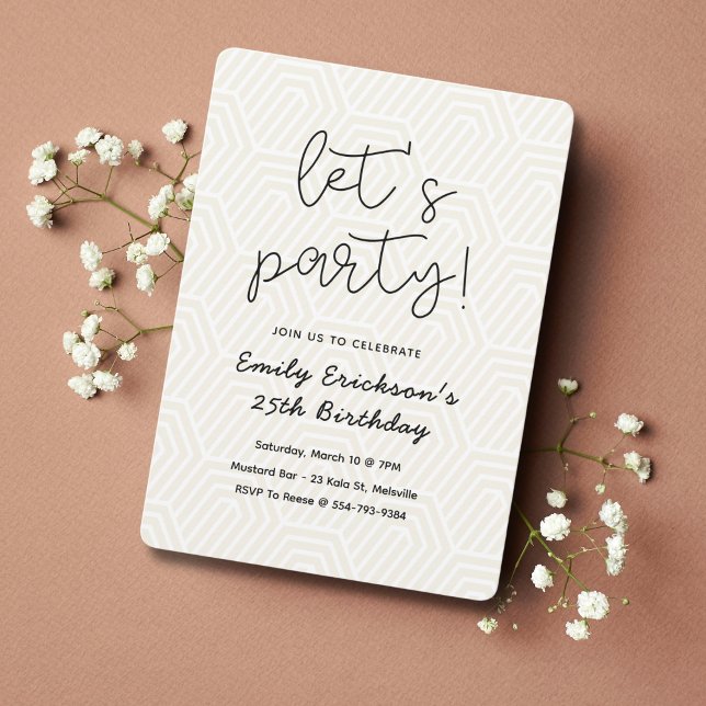 Modern Geometric Birthday Party Invitation  (Creator Uploaded)