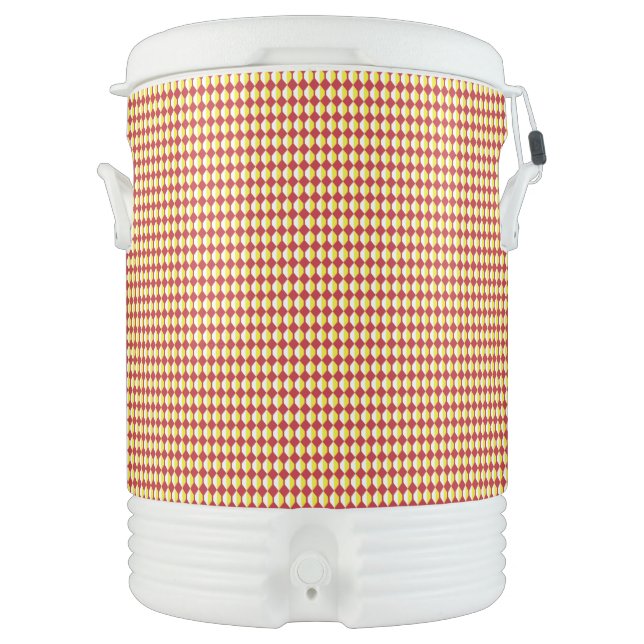 Modern Geometric Birthday Pattern Beverage Cooler (Front)
