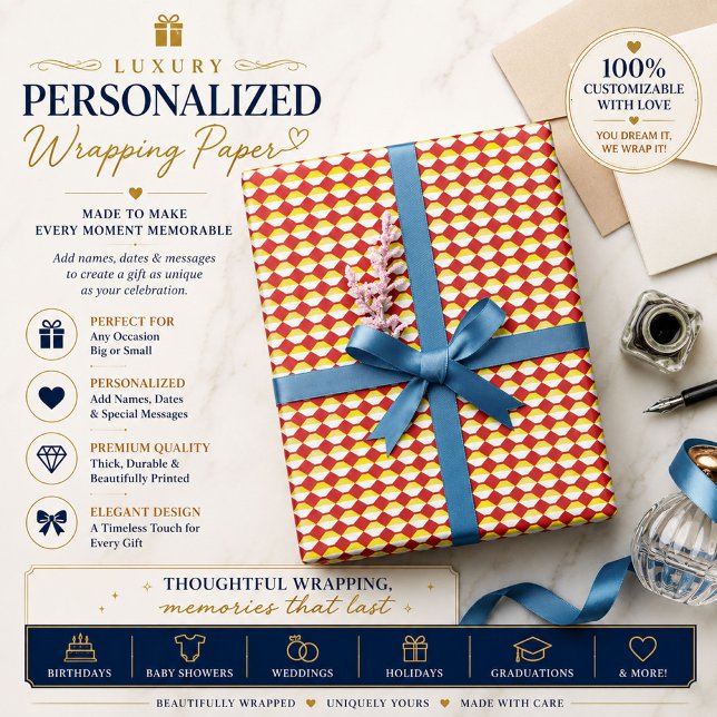 Modern Geometric Birthday Pattern Wrapping Paper (Creator Uploaded)