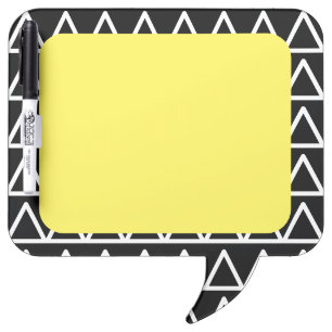 Modern Geometric Black and White Dry Erase Board