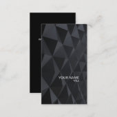 Modern Geometric Black Elegant Technology Business Card (Front/Back)