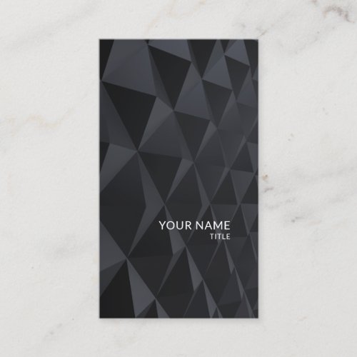 Modern Geometric Black Elegant Technology Business Card