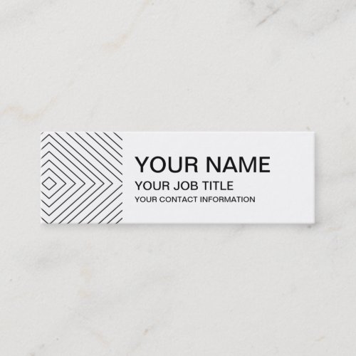 Modern Geometric Black Squares Pattern on White Co Mini Business Card