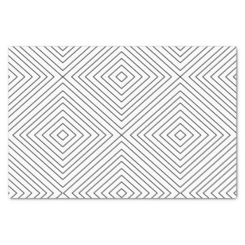 Modern Geometric Black Squares Pattern On White Co Tissue Paper by GraphicsByMimi at Zazzle