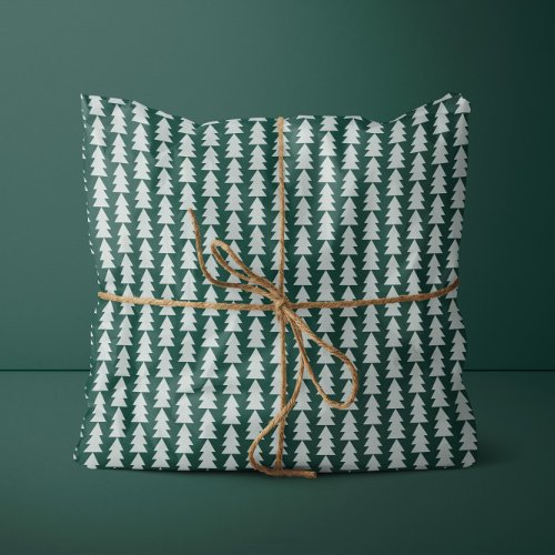 Modern geometric blue green Christmas tree graphic Wrapping Paper