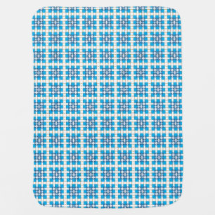 Modern geometric blue SEA squares pattern Baby Blanket