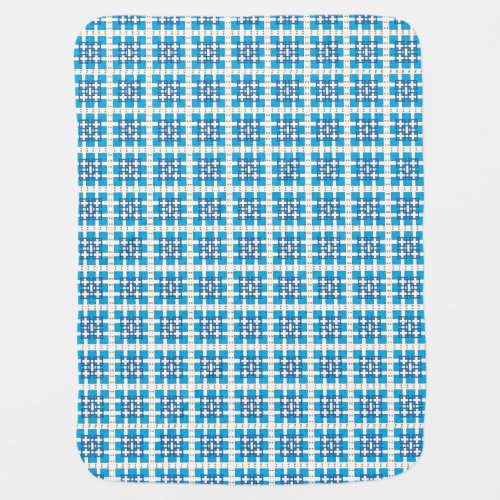 Modern geometric blue SEA squares pattern Baby Blanket