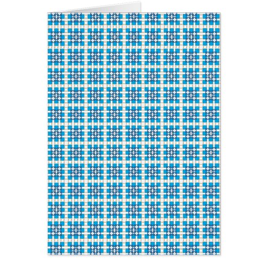 Modern geometric blue SEA squares pattern Cards (Front)