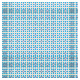 Modern geometric blue SEA squares pattern Fabric