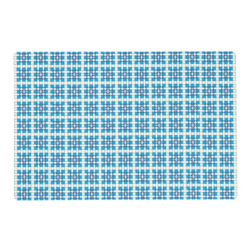 Modern geometric blue SEA squares pattern Placemat