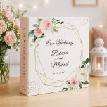 Modern Geometric Blush Pink Floral Wedding Album 3 Ring Binder<br><div class="desc">Modern Geometric Blush Pink Floral Wedding Album 3 Ring Binder. 
(1) For further customization,  please click the "customize further" link and use our design tool to modify this template. 
(2) If you need help or matching items,  please contact me.</div>