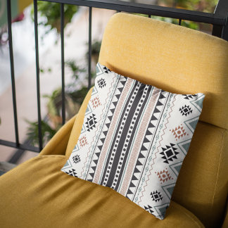 Modern Geometric Boho Tribal Decor Throw Pillow