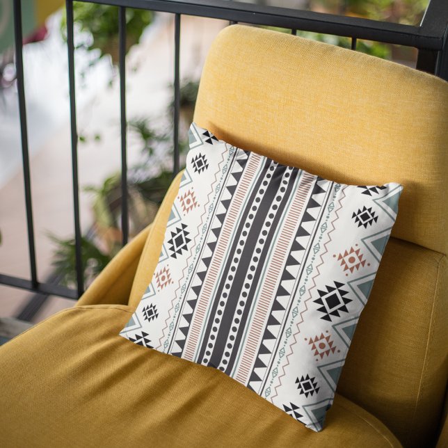 Modern Geometric Boho Tribal Decor Throw Pillow (Creator Uploaded)