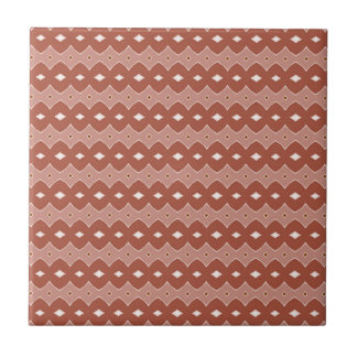 Modern Geometric Brown Terracotta Pattern Ceramic Tile