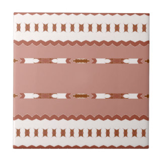 Modern Geometric Brown Terracotta Pattern Ceramic Tile