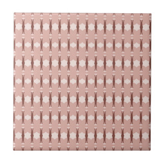 Modern Geometric Brown Terracotta Pattern Ceramic Tile