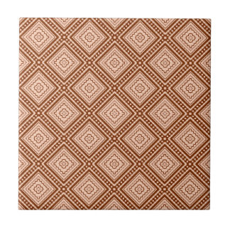 Modern Geometric Brown Terracotta Pattern Ceramic Tile