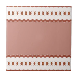 Modern Geometric Brown Terracotta Pattern Ceramic Tile