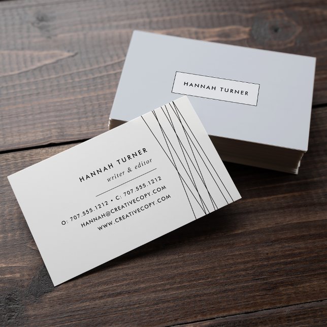 Modern Geometric Business Cards | Black & White (Creator Uploaded)