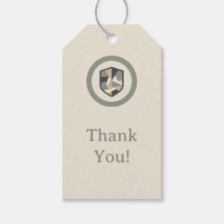 Modern Geometric Camo Military Party Favor Gift Tags