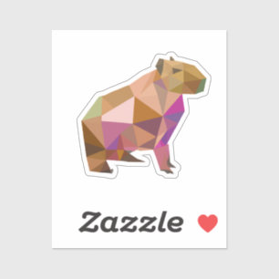 Modern Geometric Capybara for Every Capybara Lover Sticker
