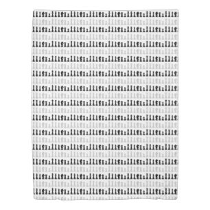 Modern Geometric Chess Piece Game Pattern  Duvet Cover