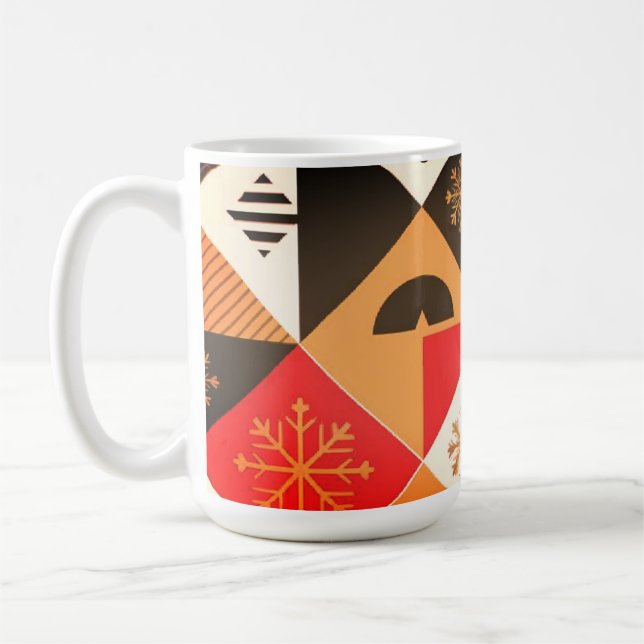 Modern Geometric Christmas Mug (Left)