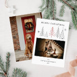 Modern Geometric Christmas Photo  Holiday Card<br><div class="desc">Elevate your holiday greetings with our Modern Geometric Photo Holiday Card. This design combines contemporary sophistication with a playful touch, featuring geometric tree patterns and multiple photo slots to capture your cherished holiday moments. The modern aesthetic is ideal for those who appreciate clean lines and artistic flair. Personalize this card...</div>