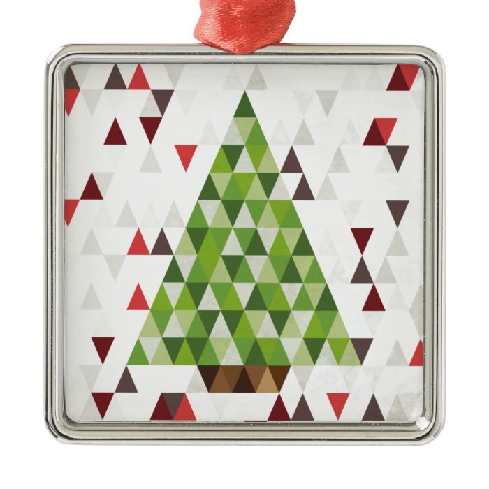 Modern Geometric Christmas Tree Art Christmas Tree Ornament
