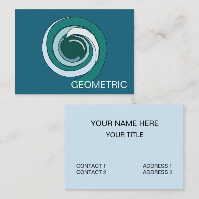 Modern Geometric Circle Business Card (Front/Back)