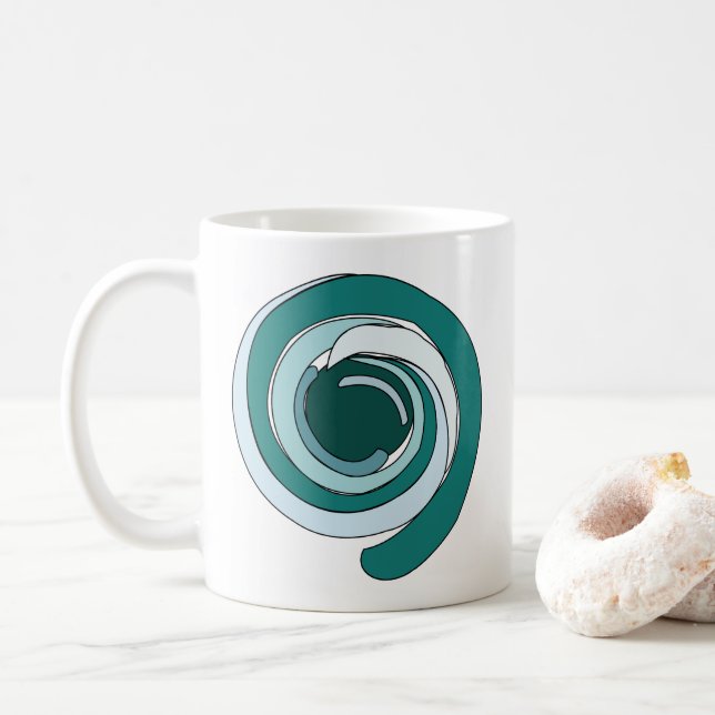 Modern Geometric Circle Coffee Mug (With Donut)