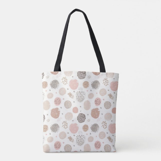 Modern Geometric Circle Pattern Tote Bag 🌸✨ (Back)