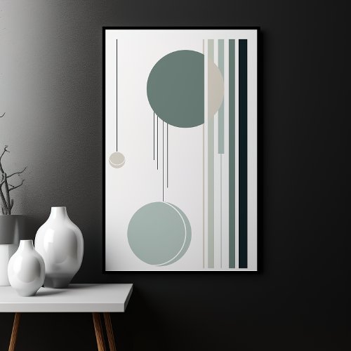 Modern Geometric Circles Abstract Wall Art Decor