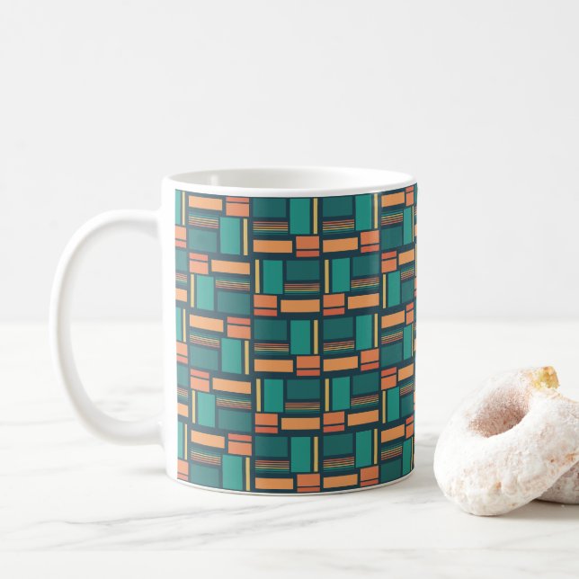 Modern Geometric Coffee Mug (With Donut)