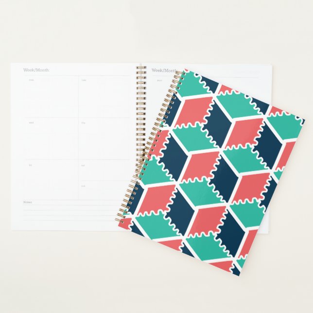 Modern Geometric Color Cube Planner | Stylish Colo (Display)