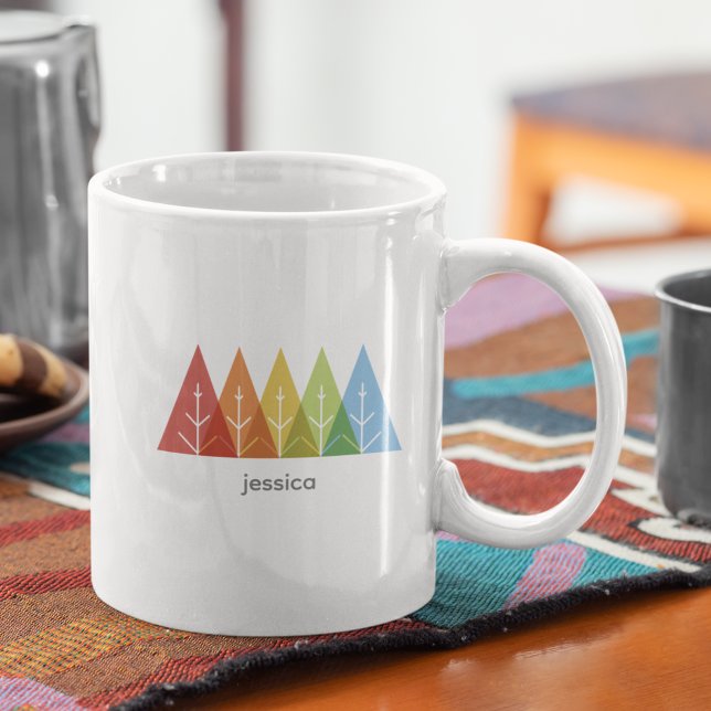 Modern Geometric Color Overlapping Christmas Coffee Mug (Creator Uploaded)