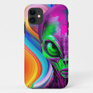 Modern Geometric Colorful Alien iPhone 11 Case