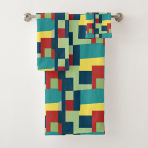 Modern Geometric Colorful Bath Towel Set